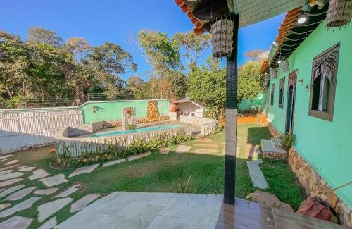 Pirenopolis House | Casa Na Cidade Piscina com Cascata Seu Reveion em Grande Estilo Area de Lazer