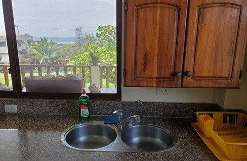 Puerto Cayo Apartment | Ocean View Retreat at Casa Vista: Pool, Spa & Breakfast!