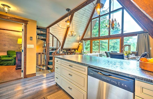 Cascade Cabin | Cozy Cascade A-Frame Cabin with Lake Views & Spa Amenities