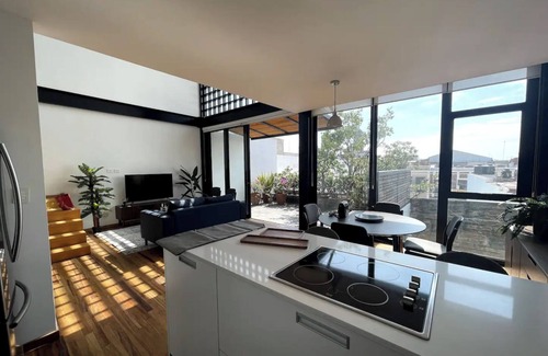 Puebla Historic Center Apartment | Cathedral Fantastic View Loft with Spa & Hot Tub Amenities