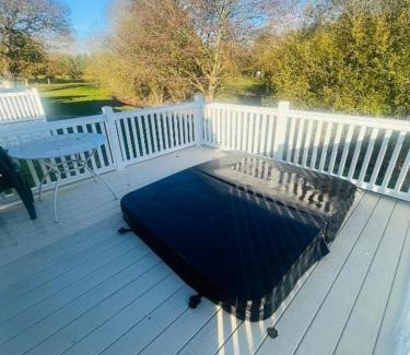 Allerthorpe Cabin | Experience Cedar Lodge with Hot Tub and Pet-Friendly Comfort