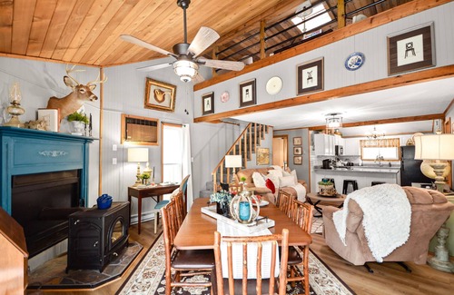 The Woods House | Vintage Chic Cabin Retreat with Pool & Spa Access