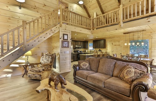 Ellijay Cabin | Riverfront Retreat: Hot Tub, Pet-Friendly & 10/10 Rated