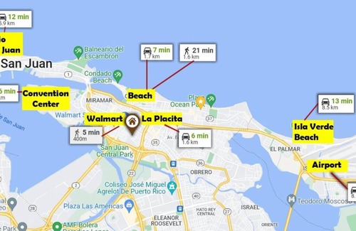 Santurce Apartment | Central Location Apartment with WiFi, AC & Ocean View
