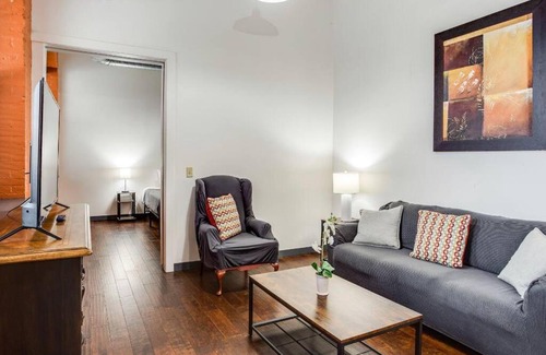 Rochester Apartment | Stylish NY Loft with King Bed, Pet & Child Friendly