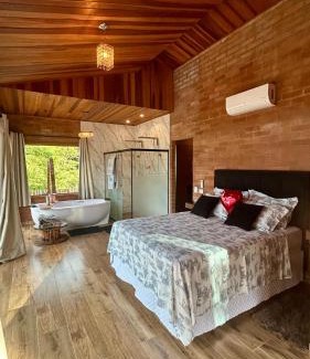 Sao Bento do Sapucai Other | Chalé Magia do Serrano: Oceanfront Retreat with Hot Tub