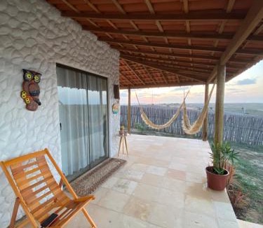 Ponta do Anel House | Cozy Chalé Toca da Coruja with Ocean View at Praia do Macapá