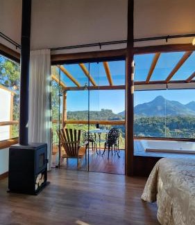Vitor Hugo Villa | Discover Chalés Monte das Oliveiras with Hot Tub & Kitchen