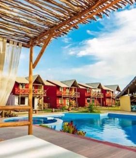 Coqueiro Cabin | Pet-Friendly Retreat with Ocean View at Chale Coqueiro 1801