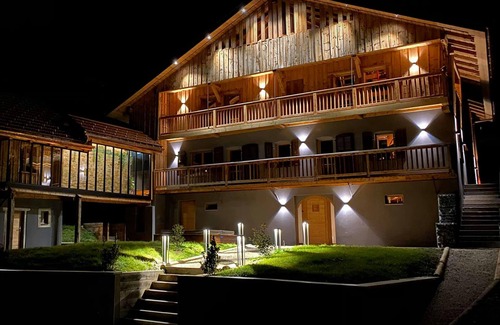 Le Petit-Bornand-les-Glieres Ski Chalet | Chalet 1703: Designer Stay with Spa and Lake Views