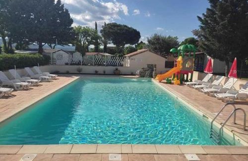 Massillargues-Attuech Ski Chalet | Family-Friendly Mobilhome with Pool & Pet Access