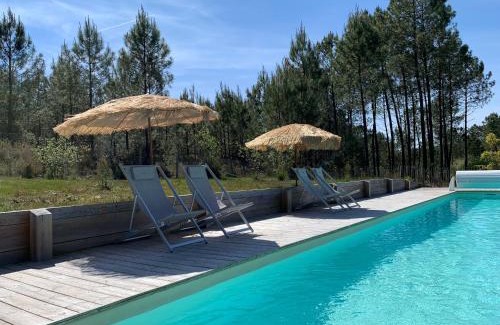 Tosse Cabin | Cozy Chalet with Pool and Family Amenities in Les Landes