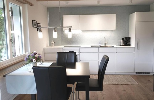 Aeschi bei Spiez Ski Chalet | Cozy Holiday Apartment in Aeschi b. Spiez with Kitchen