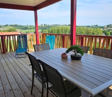 Hasparren Ski Chalet | Inviting Chalet Ibaia with Pool & Ocean View in Hasparren