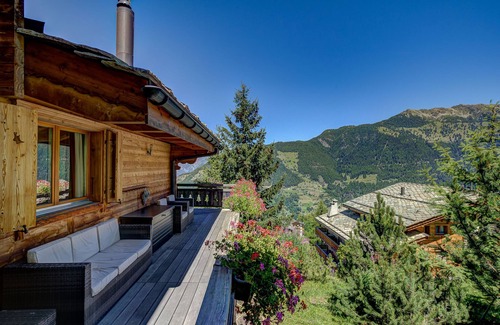 La Tzoumaz Ski Chalet | Experience Chalet le Grand Ours: Hot Tub & Scenic Views