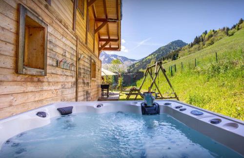 Seytroux Ski Chalet | Elegant Chalet Levant Blanc - 4-Star with Hot Tub & Pool