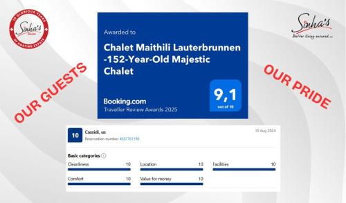 Lauterbrunnen Ski Chalet | Elegant Chalet Maithili: 152-Year-Old Gem in Lauterbrunnen