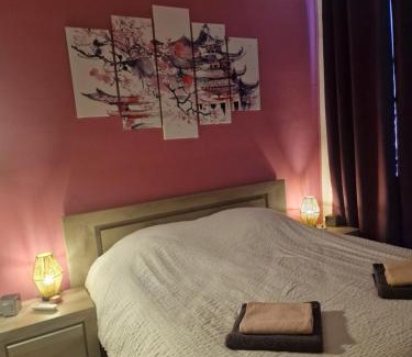 Rieux-Minervois Bed & Breakfast | Chambre double l'escapade colorée