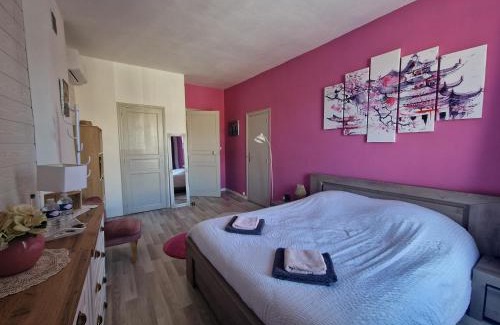 Rieux-Minervois Bed & Breakfast | Chambre double l'escapade colorée