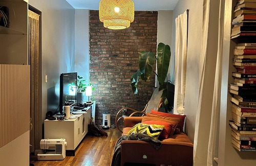 Crown Heights Apartment | Charming 1-bedroom in a converted 2-bed, w/office WiFi, AC in amazing Brooklyn