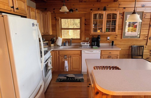 Fair Haven Ski Chalet | Charming 3-bedroom + loft log cabin at Lake Bomoseen in Castleton, VT. Sleeps 12