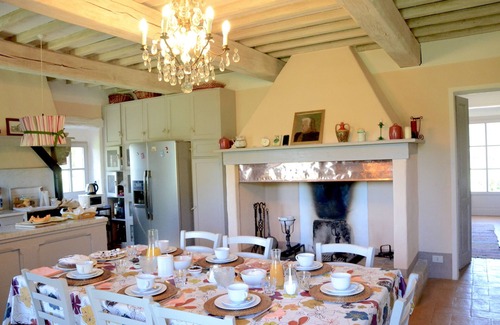 Montepulciano Villa | Historic Tower Retreat with Pool & Lake Views near Siena