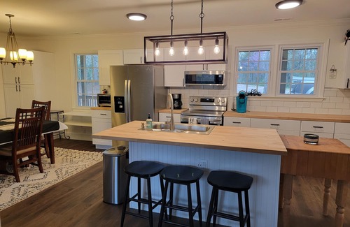 Chester House | Revamped Brick Home with Pond, Trails & Ocean Views