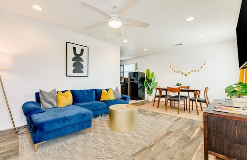 San Jacinto House | Pet-Friendly Retreat with Ocean View, Steps from the Beach