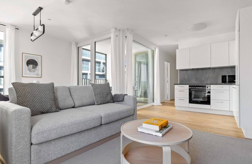 Vienna Apartment | Modern Leopoldstadt 2BR with Gym & Loggia, Near U2