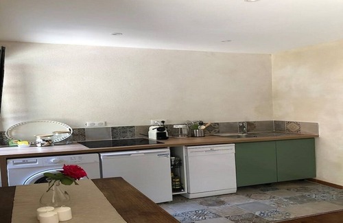 Nonza Apartment | Serene Garden Apartment with Ocean View in Village Center