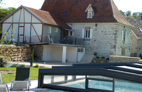 Mayrinhac-Lentour House | Idyllic Stone House Retreat with Indoor Pool & Ocean Views