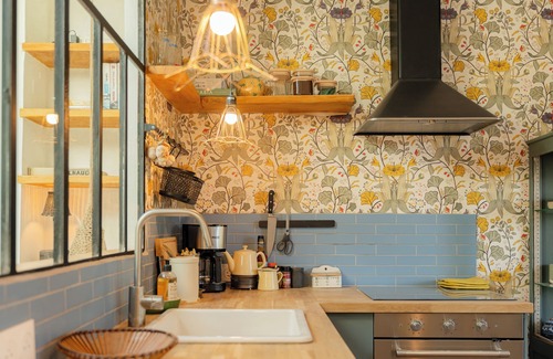Les Vans Apartment | Charming studio in lovely Les Vans, National Park Monts d'Ardèche, river nearby.