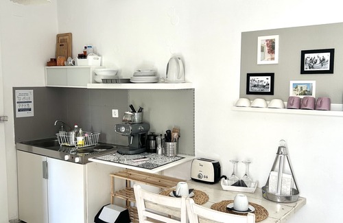 Paros Apartment | Scenic Studio with Terrace, Steps from Livadia Beach