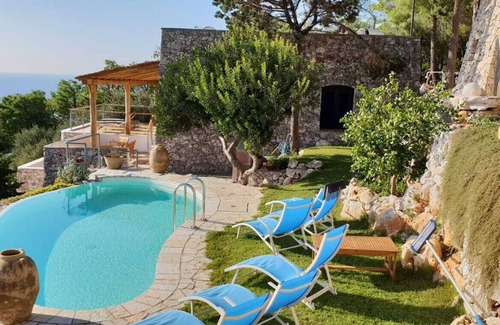 Gagliano del Capo Villa | Serene Villa with Ocean View & Infinity Pool Retreat