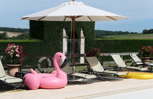 Riocaud House | Enchanting Chateau Des Egrons: Tennis, Pool & Ocean Views