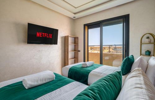 Marrakech Apartment | Chic 2BR apartment wifi balcon