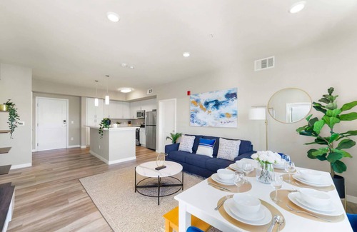 Sparks Apartment | Trendy Apartment with Jacuzzi, Pool, & Mountain Views