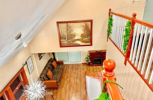 Montague Ski Chalet | Chic Chalet with River Views and Pet-Friendly Amenities