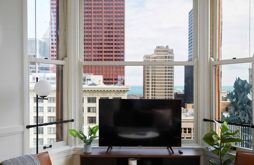 The Loop Apartment | Stylish 2BR Corner Retreat with City & Lake Views
