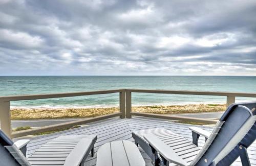 Flagler Beach House | Stylish Retreat: Ocean Views, Hot Tub & Game Room!