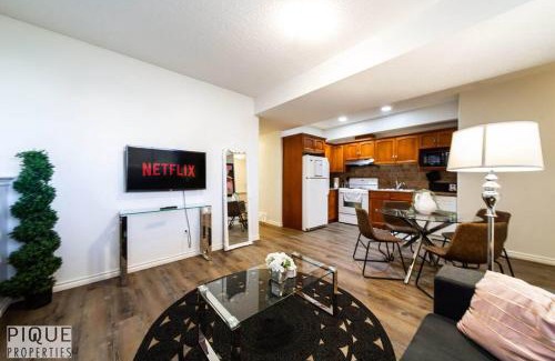 Jasper Place Apartment | Modern Retreat for 6 with Netflix, Wifi & Pet-Friendly Stays