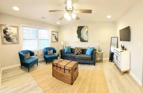 Goose Creek Villa | Stylish Retreat: 3BR Oasis with Private Deck & Child Friendly