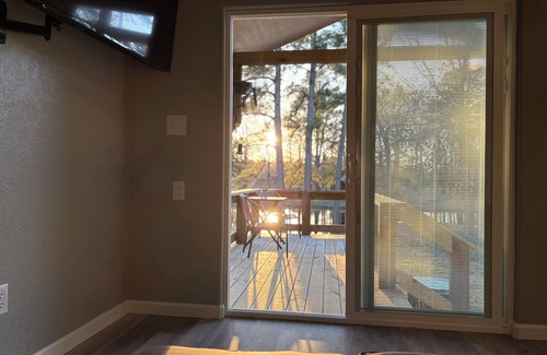 Lufkin Cabin | Chicken Coop Waterfront Cabin on Stocked Pond