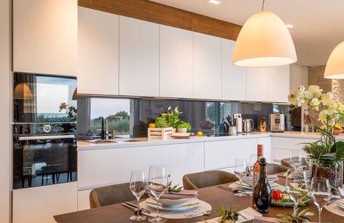 Kastelir-Labinci House | Relax at Christall by Interhome: Oceanfront Pool Retreat