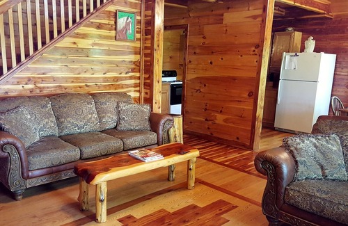 Pickens Cabin | Cozy Cimarron Cabin with Fire Pit & Kitchen Amenities