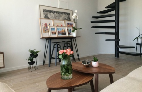 Aglantzia Apartment | Stylish City Duplex with Kitchen & Accessible Amenities