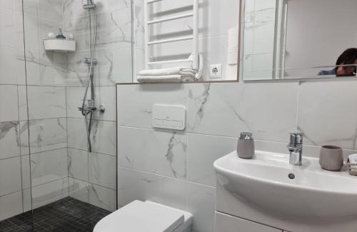 Grizinkalns Apartment | Ideal City Inn Riga Apartment with Balcony and Parking