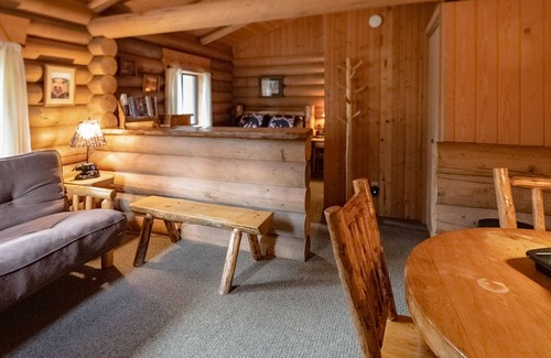 Bigfork Cabin | Cozy Log Cabin Retreat with Firepit near Bigfork & Glacier