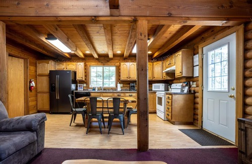 Lyndon Station House | Experience the Cozy Up North Log Cabin at Lazy Bear Lodge