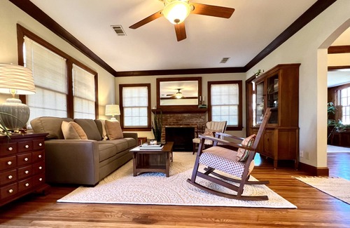 Tulsa House | Elegant Home with Deck, Fenced Yard near Fairgrounds